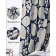 thumbnail image 6 of Beige Flower Pattern Black Out Curtains 72 Inch Long, Light Blocking Drapes with Black Liner, Retro Country Tie-dye Floral Abstract Blue Blackout Curtains for Bedroom Living Room 52"x72" 2 Panels, 6 of 8