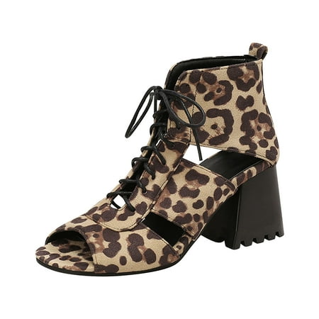 

VBARHMQRT Female Wedge Sandals Women Bohemian Canvas Lace up Sandals Thick Soled Ethnic Style Wedge Shoes Close Toed Sandals Women Silver Sandals for Women Dressy