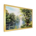 thumbnail image 2 of Designart 'Lake In The Forest Summer Day - Landscape' Lake House Framed Art Print, 2 of 4