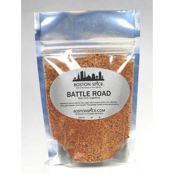 Boston Spice Battle Road Handmade Seasoning Steakhouse Blend for Beef Chicken Pork Steak Meat Ribs Prime Rib Roasts Barbecue Smoker BBQ Baked Grilling Grill Turkey Dry Rubs 1/2 Cup wt. 3oz/87g
