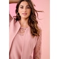 thumbnail image 3 of Roaman's Women's Plus Size Stretch Paisley Lace Jacket Dress, 3 of 5