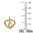 thumbnail image 2 of Genuine 14k Yellow Gold 0.59" Fancy Heart Initial Letter O Necklace 16", 18", 20", 22" Trendy Charm Initial Necklaces for Women, 2 of 8