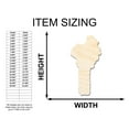thumbnail image 2 of Unfinished Wood Benin Country Shape - West Africa Craft - up to 46" DIY 16" / 1/8", 2 of 4