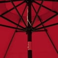 thumbnail image 4 of Parasol de Patio Extérieur de 9 Pieds, Parasol de Table Extérieur, Parasol de Cour, Parasol de Marché avec 8 Nervures Robustes, Inclinaison à Bouton-Poussoir et Manivelle Rouge, 4 of 6