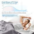 thumbnail image 5 of Exclusivo Mezcla Cooling Comforters Queen Size Grey, Lightweight Summer Blanket for Hot Sleepers, Soft Breathable Cool Bedding Duvet for Night Sweats, 90"x90", 5 of 9