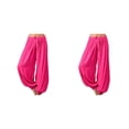 thumbnail image 2 of Pantalones de pierna ancha para descansar Qarigey Pantalones deportivos Tallas grandes Yoga Ropa de playa Rosa roja L 2Conjunto, 2 of 6