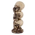 thumbnail image 4 of No ver el mal No oír el mal No hablar sin mal Estatuilla de calavera apilada Torre Decoración de mesa gótica 7,5 H, 4 of 5