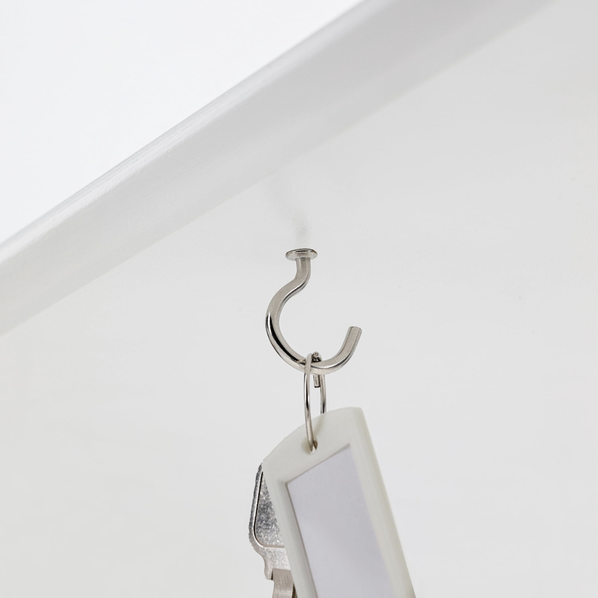OOK Nickel Cup Hooks, 7/8", Screw-in Cup Hooks, 40 Pieces