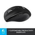 thumbnail image 3 of Logitech M705 Wireless Marathon Mouse for PC - Long 3 Year Battery Life, Ergonomic Shape with Hyper-Fast Scrolling and USB Unifying Receiver for Computer and Laptop - Black, 3 of 5
