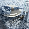 thumbnail image 6 of Contemporary Home Living 60" Blue and White Floral Round Spill-Proof Tablecloth, 6 of 8