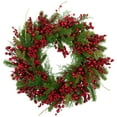 thumbnail image 2 of Northlight Cedar, Pine and Red Berries Artificial Christmas Wreath - 28" - Unlit, 2 of 9