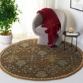 thumbnail image 2 of SAFAVIEH Antiquity Trafford Floral Geometric Wool Area Rug, Light Blue/Gold, 4'6" x 6'6" Oval, 2 of 11