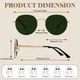 thumbnail image 6 of Sunier Round Polarized Trendy Sunglasses for Women Metal Frame Retro Shades, 6 of 7