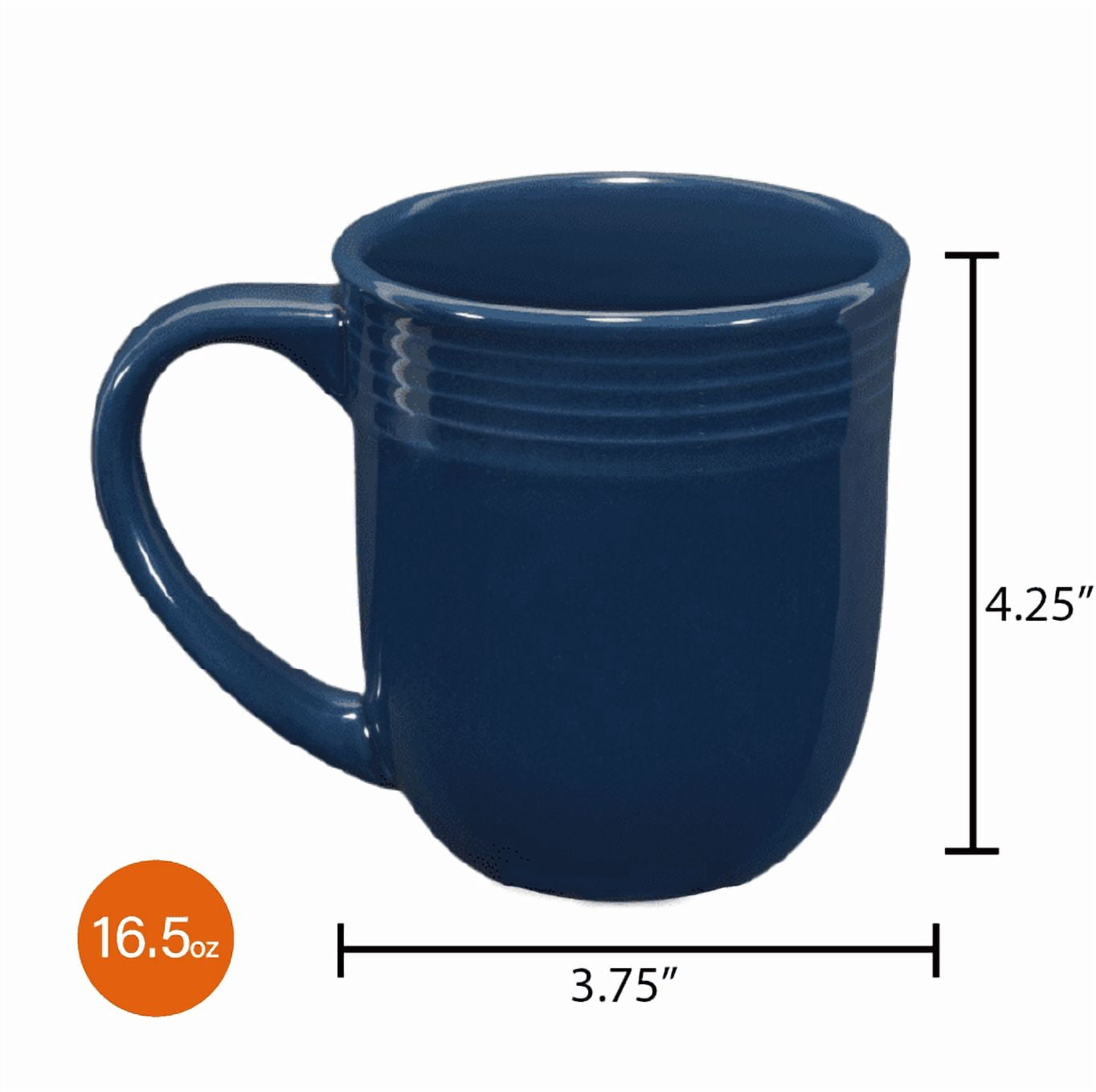 Mainstays Chiara Stoneware 16.5-oz Navy Mug