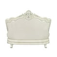 thumbnail image 3 of ACME Adara Faux Leather Loveseat with 5 Pillows in White and Antique White, 3 of 5