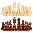 thumbnail image 1 of Damas de madera figuras de rey de 22 pulgadas piezas de ajedrez solo para juego de mesa de ajedrez 32 Uds., 1 of 6