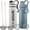 Blue & Grey, variant on Ozizo Blender Bottle with Mixer and Straw , 22 ounces Insulated Stainless Steel Shaker Bottle for Protein Shakes, 2 Bottles