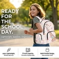 thumbnail image 4 of Garronmavis Cream Pastel Confetti Dot Cartoon Giraffe Children Backpack Combo, 17 Inch Safari Animal Casual School Bag with Thermal Lunch Pack, Pen Case and Drink Bottle Holder, 4 of 8