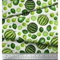 thumbnail image 2 of Soimoi Polyester Crepe Fabric Pear,Lemon & Watermelon Fruits Print Fabric by The Yard 42 Inch Wide, 2 of 3