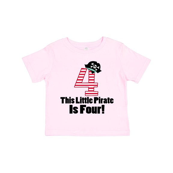 Inktastic Pirate 4th Birthday Party Boys or Girls Toddler T-Shirt