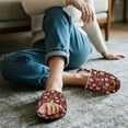 thumbnail image 5 of POLERO Christmas Sweets Print Slippers for Women Japanese Style House Slippers Indoor Breathable Open Toe Bedroom Slides Soft Sole Sandals for Home Use, Size 9-10, 5 of 7