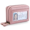 thumbnail image 1 of Small Genuine Leather Wallet For Women, Rfid Blocking Credit Card Holder(Pink), 1 of 6