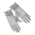 thumbnail image 2 of Ticikt Sheer Tulle Gloves, Ruffle Design, Women Gloves for Bridal Wedding Party Photo Props,Grey, 2 of 4