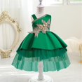 thumbnail image 2 of Vestido de fiesta de princesa para niñas, vestido de boda, noche, fiesta de cumpleaños, bordado, tutú de un hombro, vestido de tul, 2 of 3