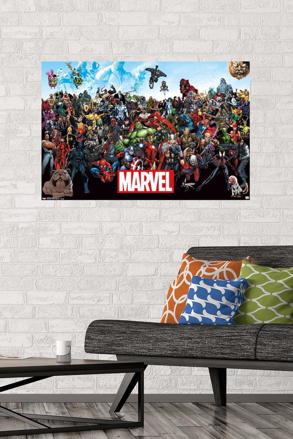 Marvel Comics - The Marvel Lineup 14.725" x 22.375" Wall Poster with Poster Mounts, by Trends International