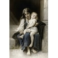 thumbnail image 2 of Perrault, Leon Jean Basile 13x18 Black Ornate Wood Framed with Double Matting Museum Art Print Titled - Sisters, 2 of 4