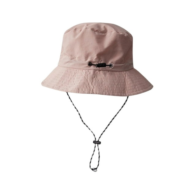 Guardurnaity Sombrero de cubo, gorra de pescador, accesorios anchos para acampar, equipo de pesca, sombreros a la moda a prueba de sol, gorras de Sombreros Rosa