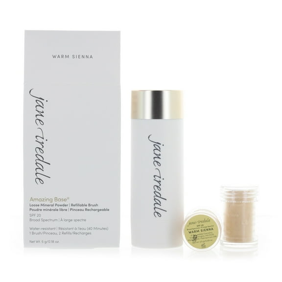 Jane Iredale Amazing Base Loose Minerals Powder Refillable Brush 5g 0.18oz Warm Sienna