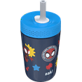 thumbnail image 6 of Zak Designs 12oz Spidey & Friends Kids Straw Tumbler, Stainless Steel Vacuum Insulated Kincaid Tumbler with Silicone Straw Utilizing Leak-Proof Valve, Travel Straw Tumbler, 6 of 11