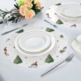 thumbnail image 4 of 15.4" Round Placemat Set of 4 Polyester Fabric Place Mats Non-Slip Dining Kitchen Table Mats for Kitchen Party Decor Cute Snowman and Christmas Tree, 4 of 5