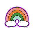 thumbnail image 3 of St. Patrick's Day Rainbow Cookie Cutter and Stamp with Size Option, 3 of 6