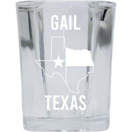 

Gail Texas Souvenir Laser Etched 2 Ounce Square Shot Glass Texas State Flag Design