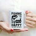 thumbnail image 3 of Coffee Mugs Fishing Makes Me Happy You Not Funny Birthday Fish Lovers Gifts for Fisherman Dad, Men Coffee Lovers 11oz 15oz White Mug Christmas Gift, 3 of 7