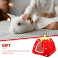 thumbnail image 3 of WASHWEPE Comfortable Rabbit Tent Hideout for Small Pets Made of Cloth Red Color Safe and Durable 7.8 Inches, 3 of 8