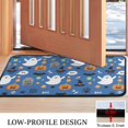 thumbnail image 3 of Cartoon Halloween Pumpkin Front Door Mat Anti Slip Evil Pumpkin Ghost Doormat Friendly for Door Kitchen Bathroom Bedroom Crystal Velvet 30x17 Inches, 3 of 7