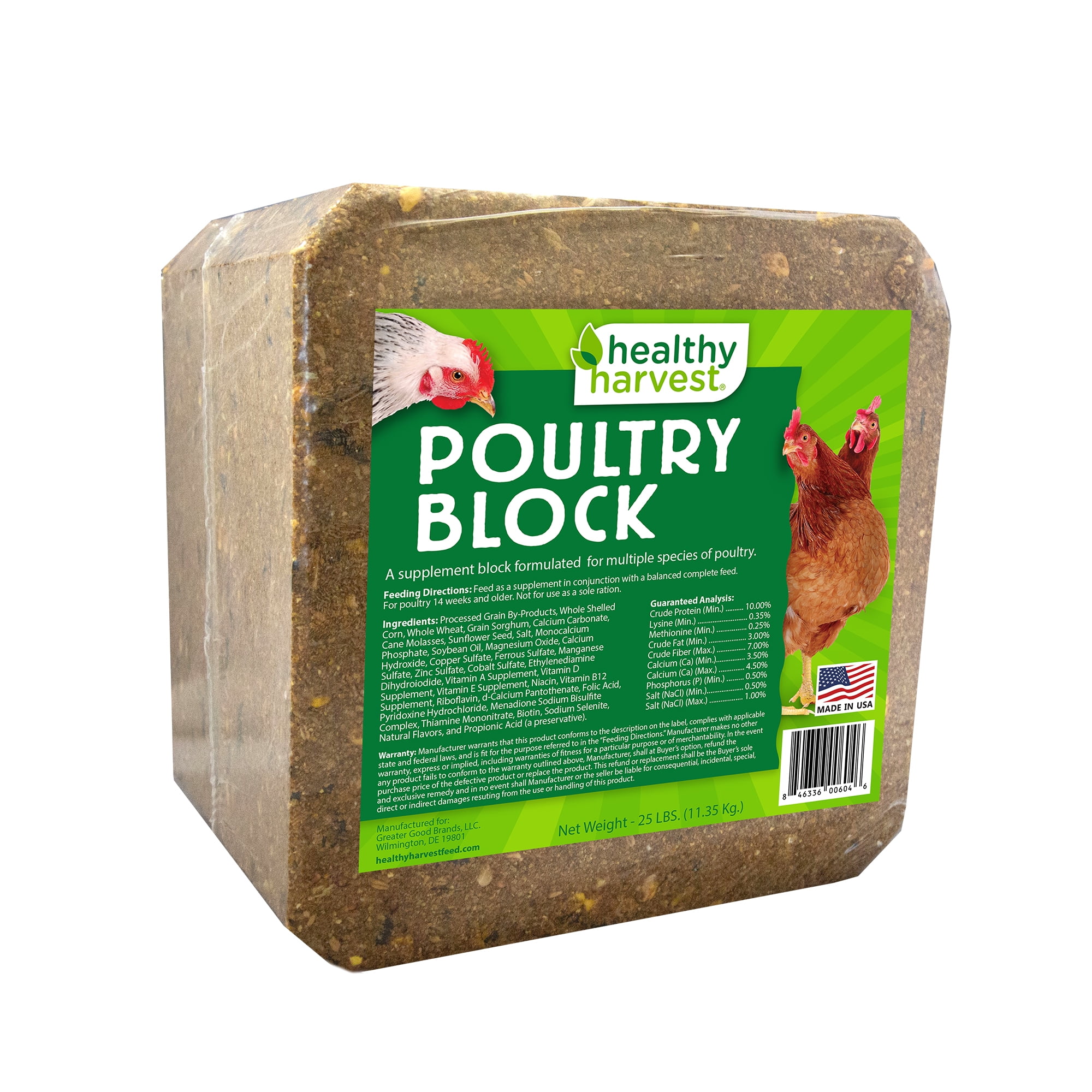 Healthy Harvest Block Supplement for Adult Chickens, 25 lb