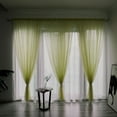 thumbnail image 2 of Cozival Sheer Voile Curtains, Voile Window Curtain Panel 200X100Cm - Sheer Tulle Drape with Rod Pocket, Colorful Translucent Fabric for Living Room & Bedroom, Sheer Curtains, A, 2 of 3