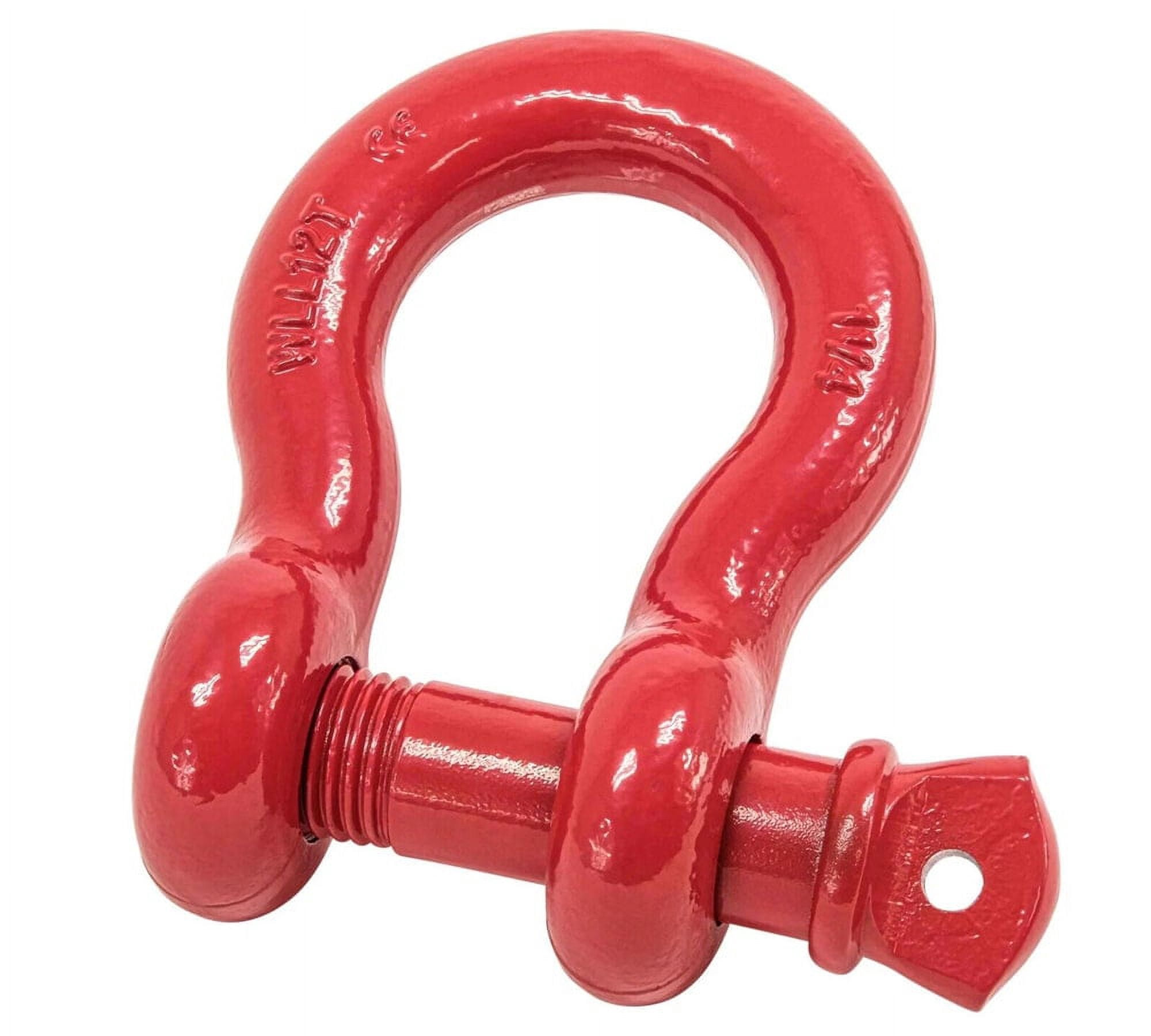 1/2" Anchor Shackle Forged Carbon Steel w/ Alloy Screw Pin Load Limit # 2.0 Tons (4,000 lbs) | Double Rust Protection Heavy Duty D Ring Shackle for Towing, Rigging & Vehicle Recovery (20 Pack)