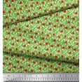 thumbnail image 3 of Soimoi Japan Crepe Satin Fabric Leaves & Poppy Floral Decor Fabric Printed Yard 42 Inch Wide, 3 of 3