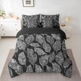 thumbnail image 2 of Manfei Minimalist Leaves Boy Girl 7pcs Bedding Comforter Set,Botanical Plants Queen Bedding Sets Super Cozy,Vintage Aesthetic Queen Sheet Sets,Super Cozy Room Decor,Reversible, 2 of 8