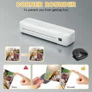 Naipo 9 Inch Laminator 4 in 1Thermal Laminator Machine Never Jam Laminator Machine with 40 Laminating Sheets A4 A5 A6 Use for Home Office or School Business White