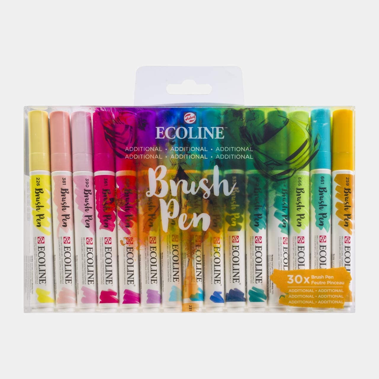 Grote waanidee bureau Kano Ecoline Brush Pen Set of 30, Additional Colors (11509006) - Walmart.com