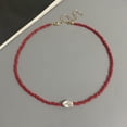 thumbnail image 1 of Collier de Perles Boho Mode Femme Imitation Perle Perle de Rocaille Brin Court Collier Ras-du-Cou Fait Main Bijoux Femme Gros, 1 of 5