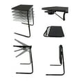thumbnail image 4 of 5 Star Super Deals 479-2-BL Table de Plateau TV Portable et Pliable Confortable avec Porte-Gobelet Ajustable, Noir, 4 of 4