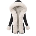 thumbnail image 1 of LSLJS Mode Femmes Manteau d'Hiver à Capuche Chaud Coupe-Vent, 1 of 4