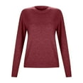thumbnail image 4 of Womens Tops Women's Fashion Casual Long Sleeve Soft Comfort Knit Top, 4 of 7